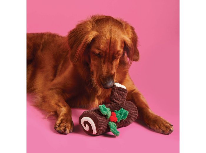 Yule Log Interactive Snuffle Holiday Dog Toy