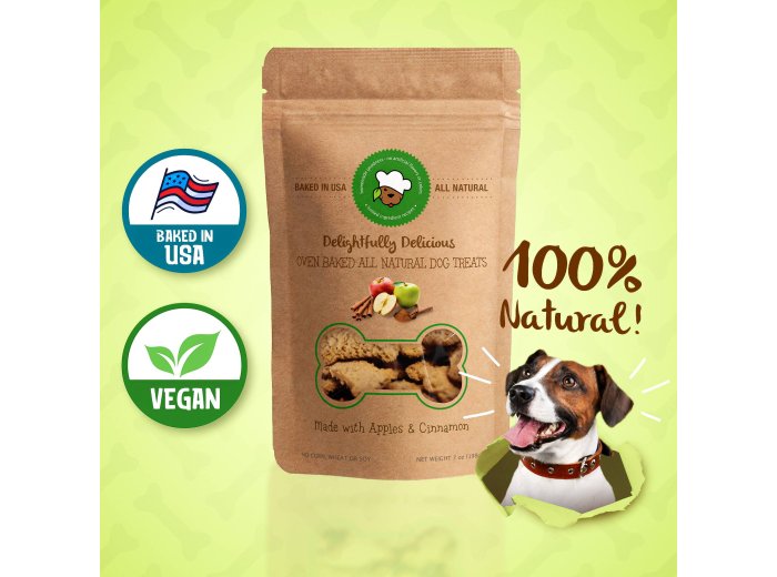 Apple Cinnamon Dog Treats | Pet Treats | Dog Treat Bag