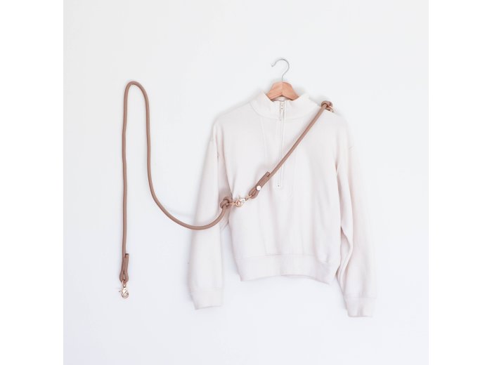 'Tan' - Hands Free Dog Braided Rope Leash