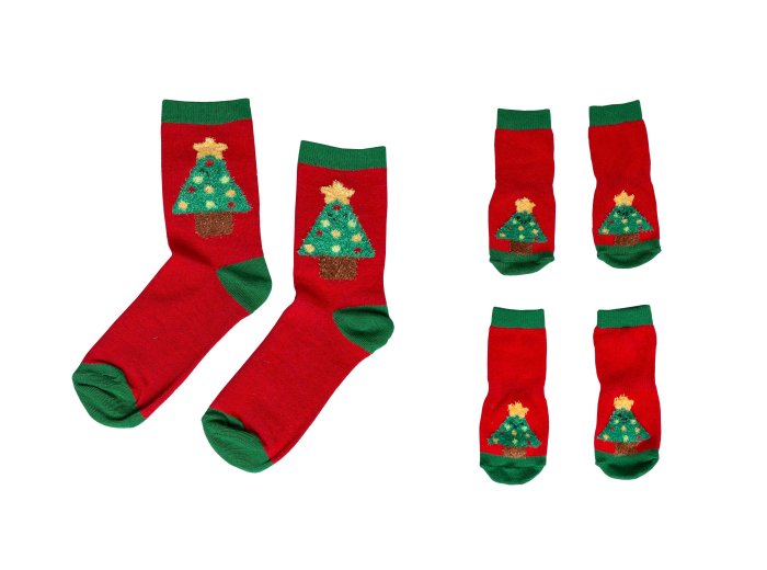 Human and Dog Matching Christmas Sock Set, Christmas Tree