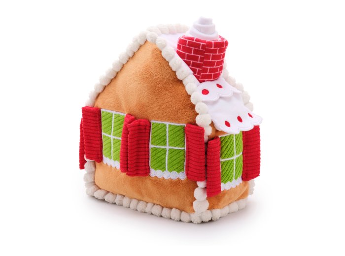 Gingerbread House Interactive Snuffle Holiday Dog Toy