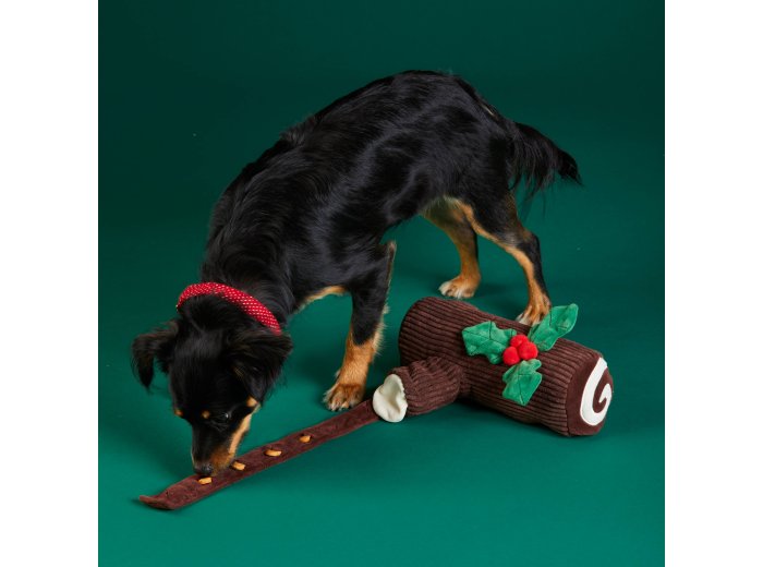 Yule Log Interactive Snuffle Holiday Dog Toy