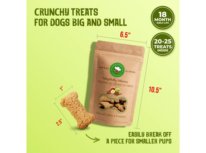 Apple Cinnamon Dog Treats | Pet Treats | Dog Treat Bag