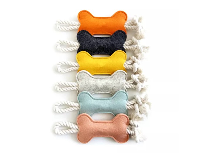 Bone Shape Soft Plush Stocking Stuffer Dog Toy