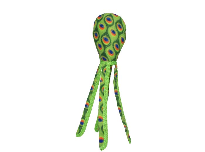 Tuffy Ocean Squid - Green, Durable, Tough, Squeaky Dog Toy
