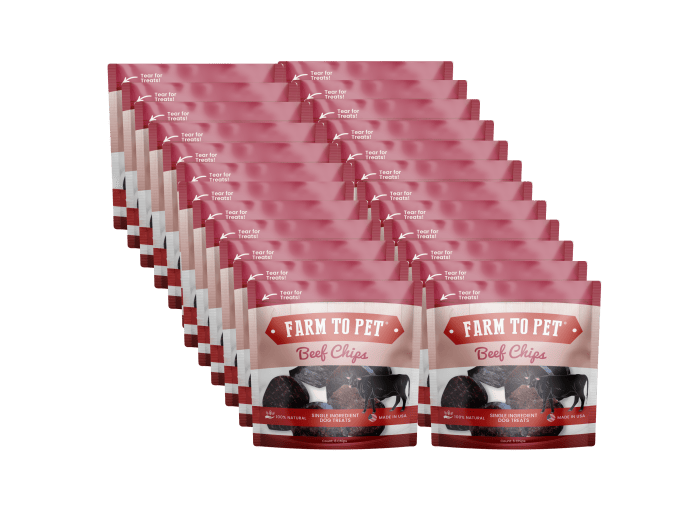 Beef Chips Snack Packs for Dogs (24)