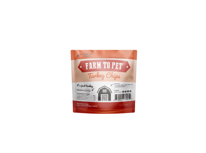 Turkey Chips Snack Packs for Dogs (24)
