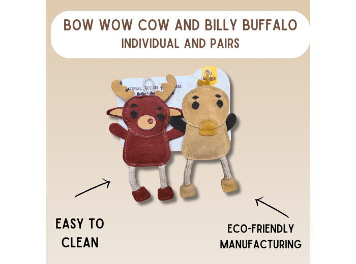All-Natural Besties for Dogs. Six animal options! Billy Buffalo