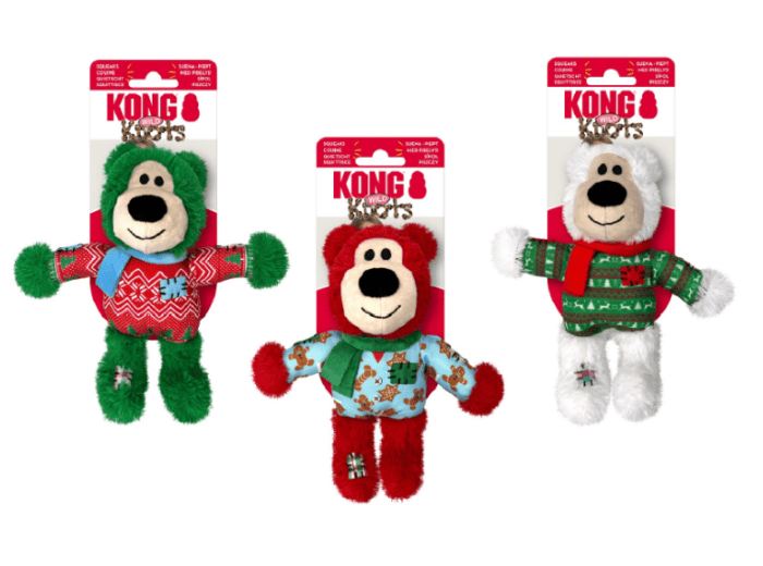 KONG Holiday Wild Knots Bear Assorted Sm/Md