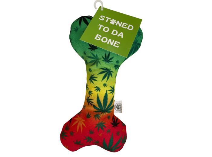 Stoned to da Bone | Funny Dog Toy | Cool Canvas Squeaky Toy