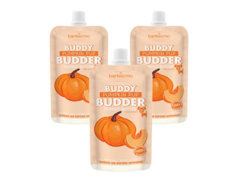 Dog Peanut Butter - 4oz Squeeze Packs Pumpkin Pup Budder