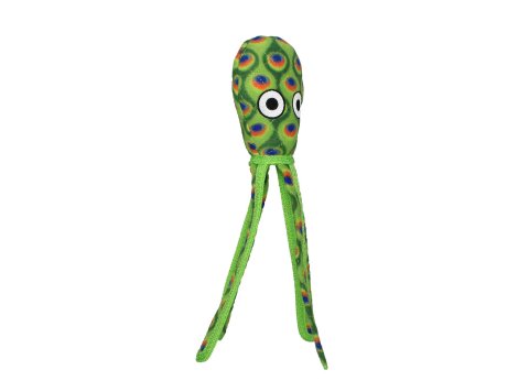 Tuffy Ocean Squid - Green, Durable, Tough, Squeaky Dog Toy