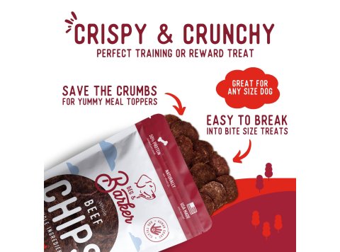 Single Ingredient Beef Chips for Dogs 8oz