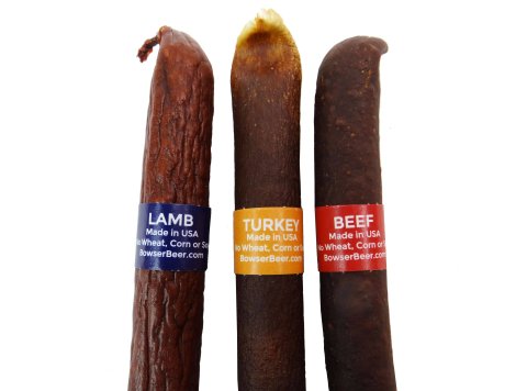 Bowser Doggie Sausage Cigar 25-packs (Turkey, Beef, or Lamb) Lamb