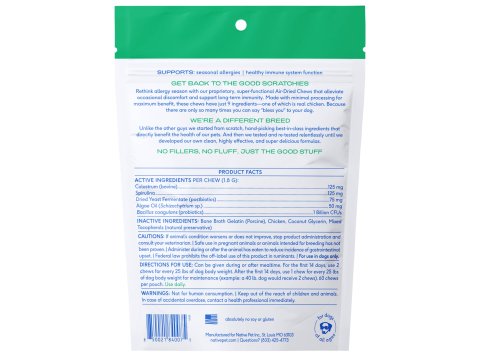 Allergy & Immune Chews, an Allergy & Itch Relief Supplement 120ct