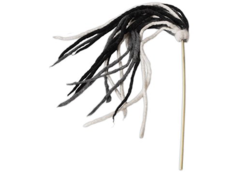 Multi-Strand Teaser Cat Toy Black & White
