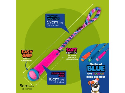 Fauxtastic PowerBall Bungee | Strong Dog Toys | Tug-E-Nuff Pink Pattern