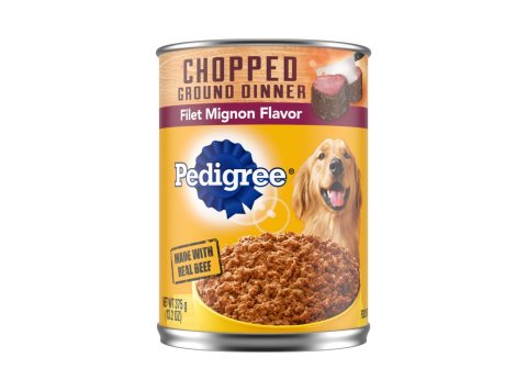 Pedigree Chopped Ground Dinner Adult Wet Dog Food Filet Mignon 13.2oz. (Case of 12)