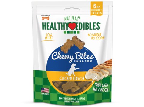 Nylabone Healthy Edibles Chewy Bites Soft Dog Treats Chicken, 6 oz 1 ct
