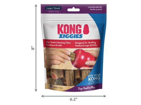 KONG Stuff'N Ziggies Dog Treat 1ea/8 oz, LG
