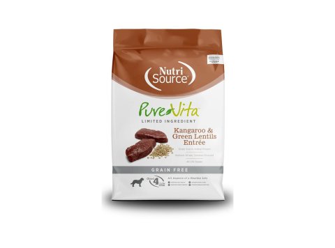 Pure Vita Dog Grain Free Kangaroo Green Lentils 5Lb