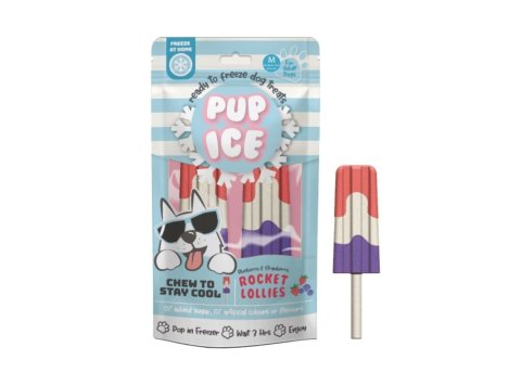 Pup Ice Rocket Lollies Strawberry/Blueberry 2 Pk