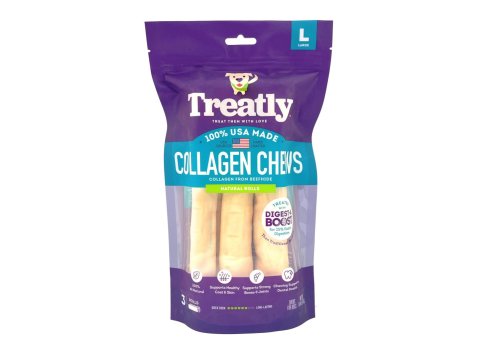 Treatly USA Collagen Rolls Natural 9in. -3 Pk