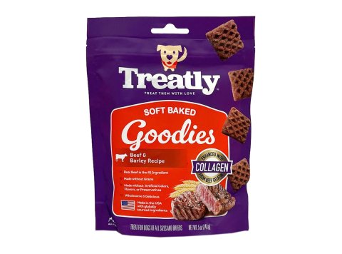 Treatly Soft Baked Goodies Dog Treats Beef & Barley, 1ea/5oz.