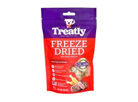 Treatly Freeze Dried Dog Treats Beef & Carrot, 1ea/3oz.