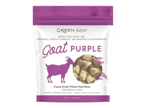 Green Juju Dog Freeze-Dried Goat Purple Topper 7.5oz.