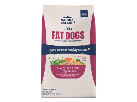 Natural Balance Pet Foods Ultra Fat Dogs Low Calorie Dry Dog Food Chicken & Salmon, 1ea/4 lb