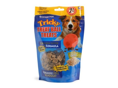 Omega Paw Tricky Treat Ball Dog Treats Chicken 1ea/7 oz
