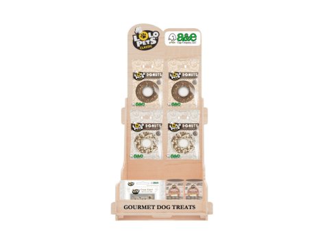 A & E Cages LoLo Pets Bakery Dog Treat Bakery Board Display 1ea/86Pc