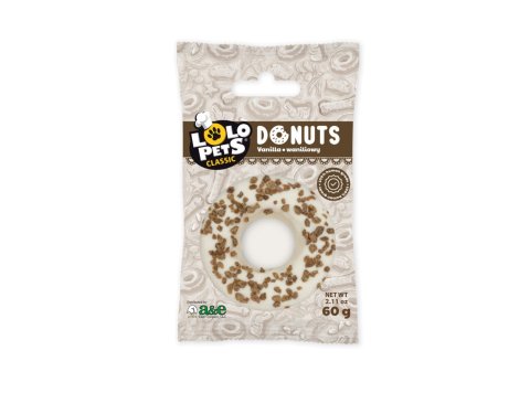 A & E Cages LoLo Pets Bakery Gourmet Donut Dog Treat Vanilla, 1ea/One Size
