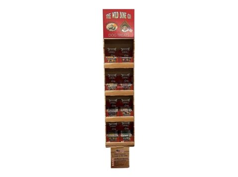The Wild Bone Co. Jerky Style Dog Treats Display Assorted 192 Pc
