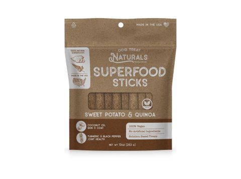 Dog Treat Naturals Dog Superfood Sticks Sweet Potato & Quinoa 10Oz