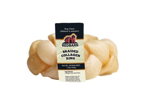 Redbarn Pet Products Collagen Braided Ring Dog Treat 15ea/15 ct