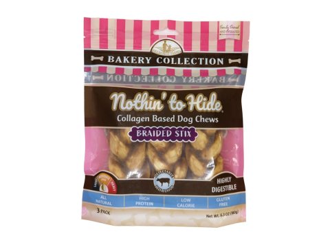 Fieldcrest Farms Nothin' To Hide Bakery Collection Dog Treat Braided Stix, Beef, 1ea/5.5 in, 3 pk