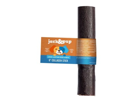 Jack & Pup Dog 6" Collagen Stick 50 Count Display Box