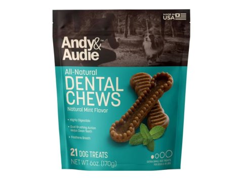 Andy & Audie Dental Chews For Dogs Mint Xsmall 6oz.