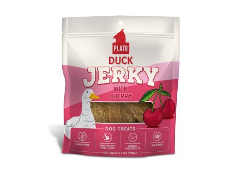 Plato Dog Jerky Duck With Cherry 7Oz