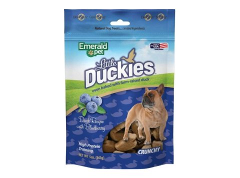 Emerald Pet Little Duckies Grain Free Dog Treats Duck/Blueberry 5oz.