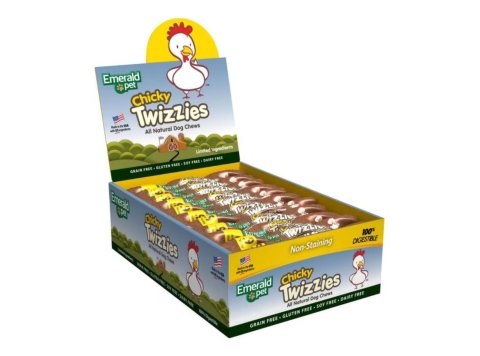 Emerald Pet Twizzies Grain Free Dog Chews Chicky 6 In-30 Pc