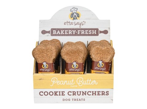 Etta Says! Cookie Cruncher Dog Treat Peanut Butter 24ea/5 in