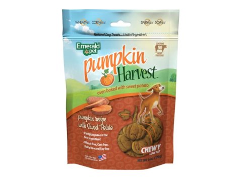 Emerald Pet Pumpkin Harvest Chewy Dog Treats Pumpkin/Sweet Potato 6oz.