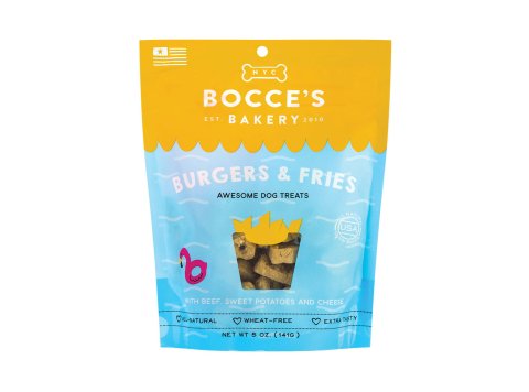 Bocce's Bakery Dog Biscuits Burgers And Fries 5oz.
