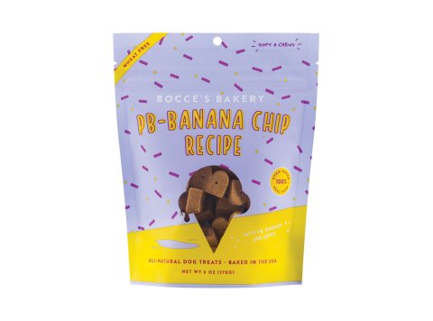 Bocces Dog Soft Chew Peanut Butter Banana Chip 6oz.