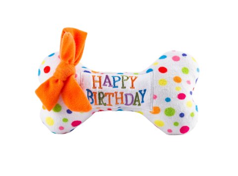 Happy Birthday Bones Squeaker Dog Toy Large