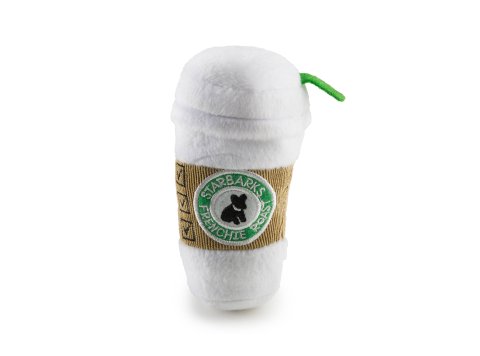 Starbarks Coffee Cup W/ Lid Squeaker Dog Toy Small / Mini