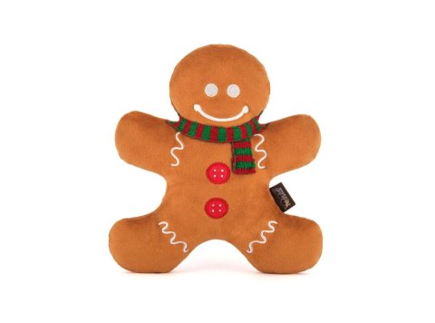 Holiday Classic Gingerbread Man - Pet Plush Toy for Dogs